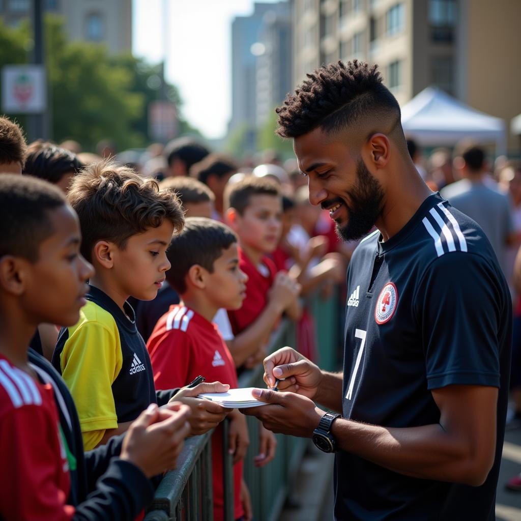 Lamine Yamal inspiring young footballers with his exceptional seer gift and skills.