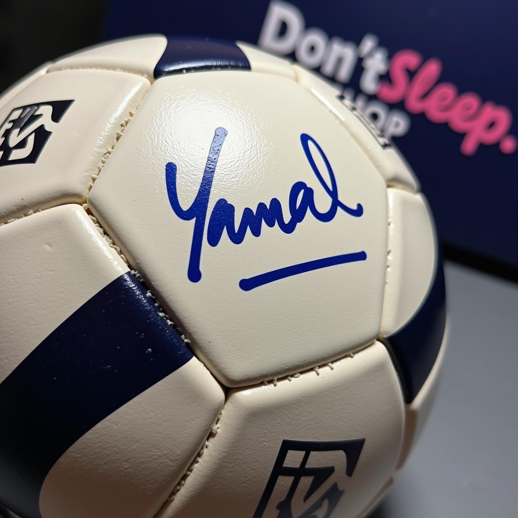 Limited Edition Signed Football from Yamal available at don't sleep.shop