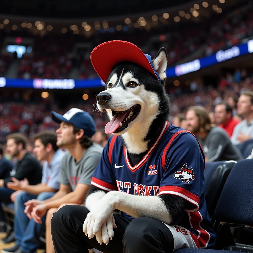 Yamal Watching a Belt Huskies Basketball Game