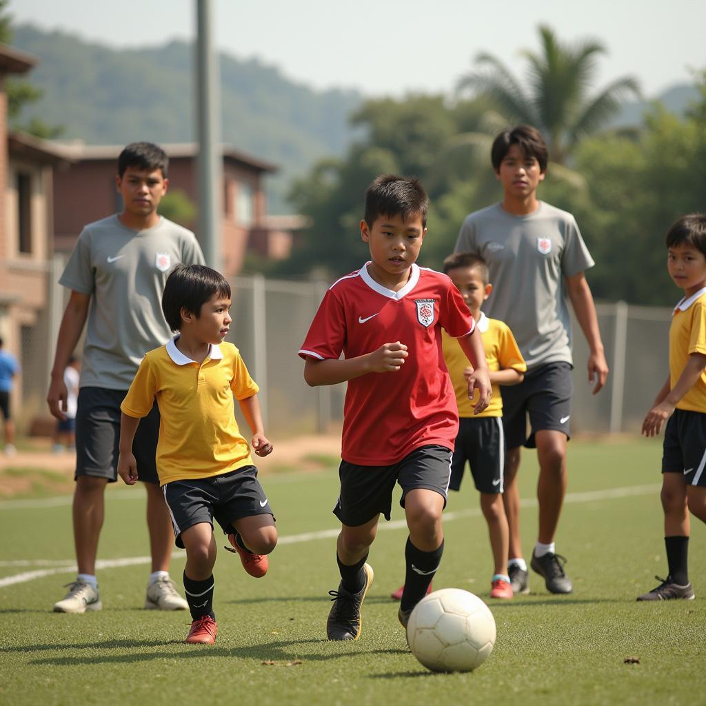 Yamal playing in his youth team