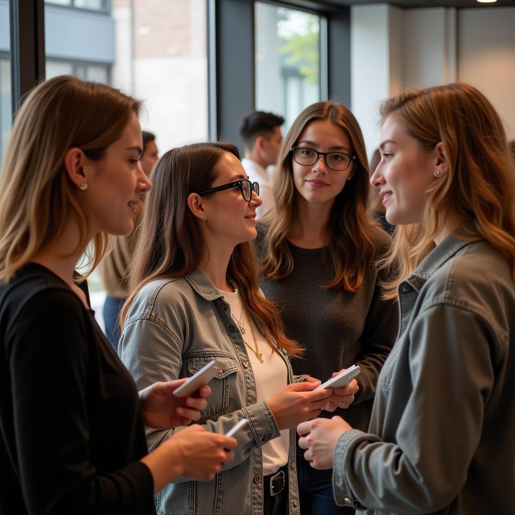 Young Models Networking at a Forum